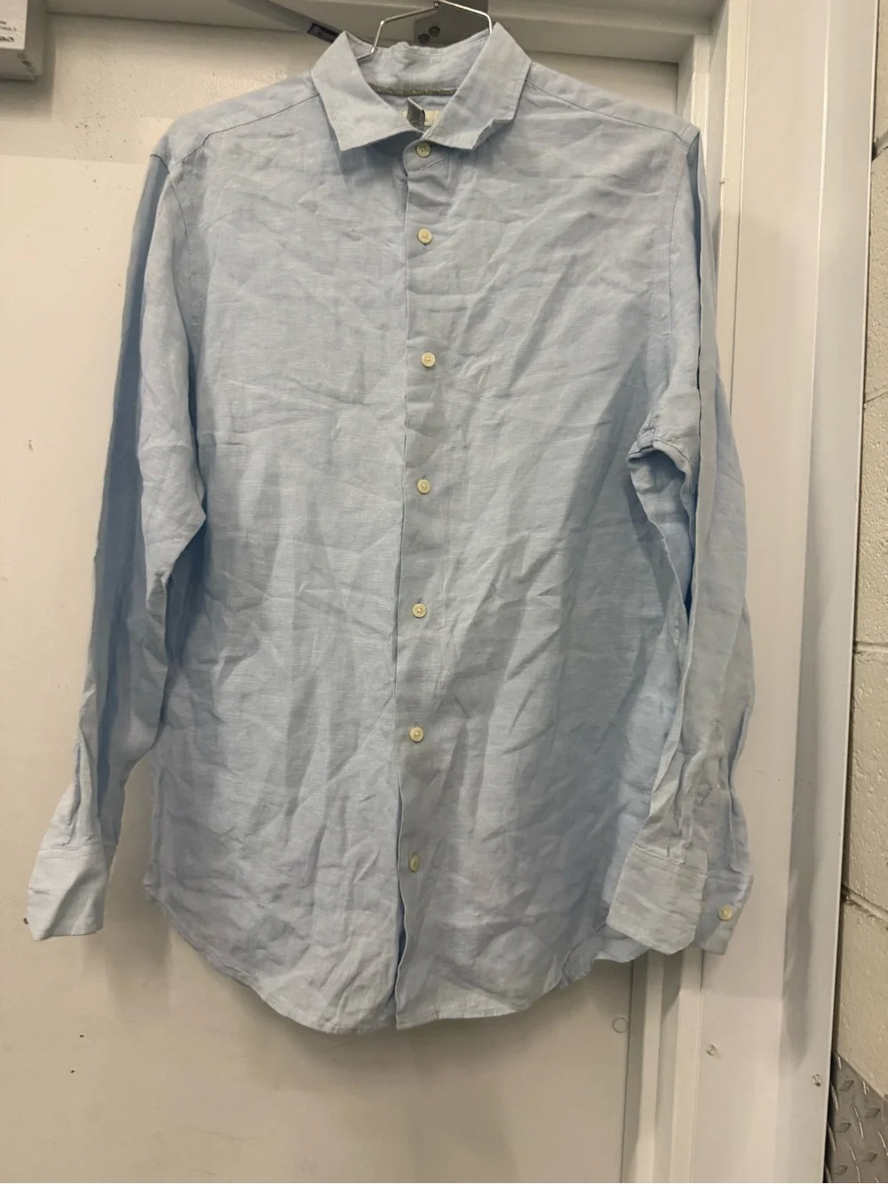Banana republic Light Blue Men's Linen Button-Down Shirt